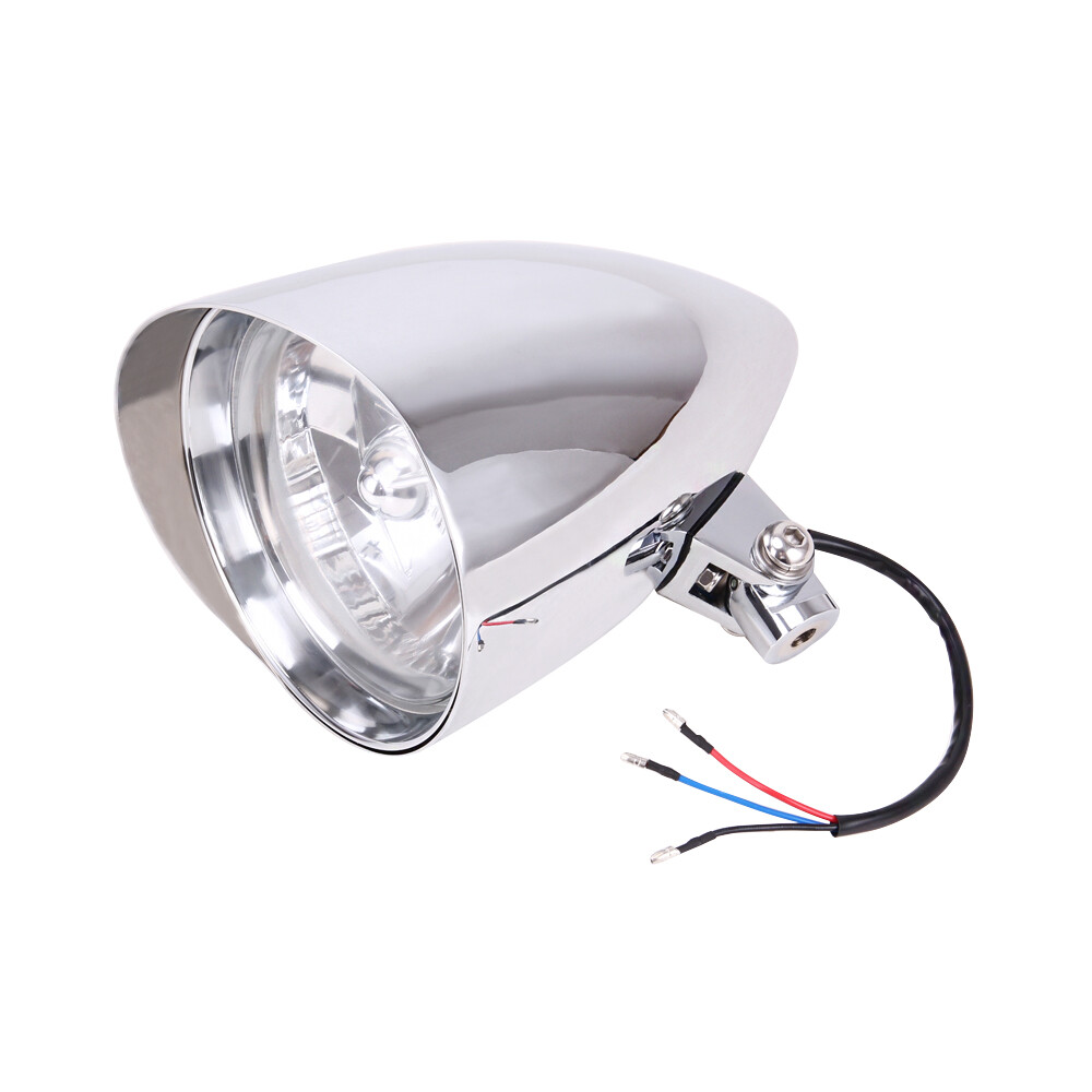 5.75" Motorcycle Visor Bullet Headlight For Harley Softail Chopper Bobber CHROME