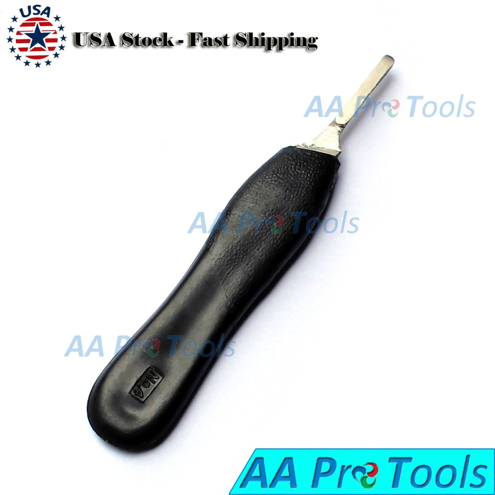 Scalpel Handle #4 with Black Color Plastic Grip Surgical Instruments
