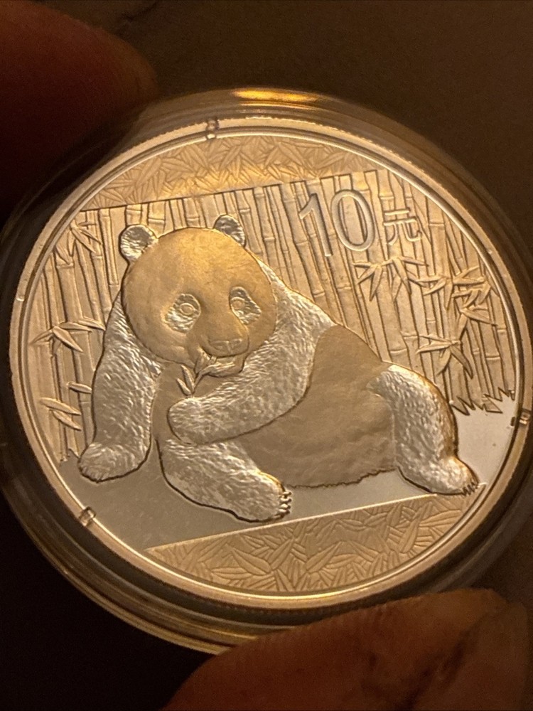 2015 1 oz chinese silver panda coin Flawless Uncirculated