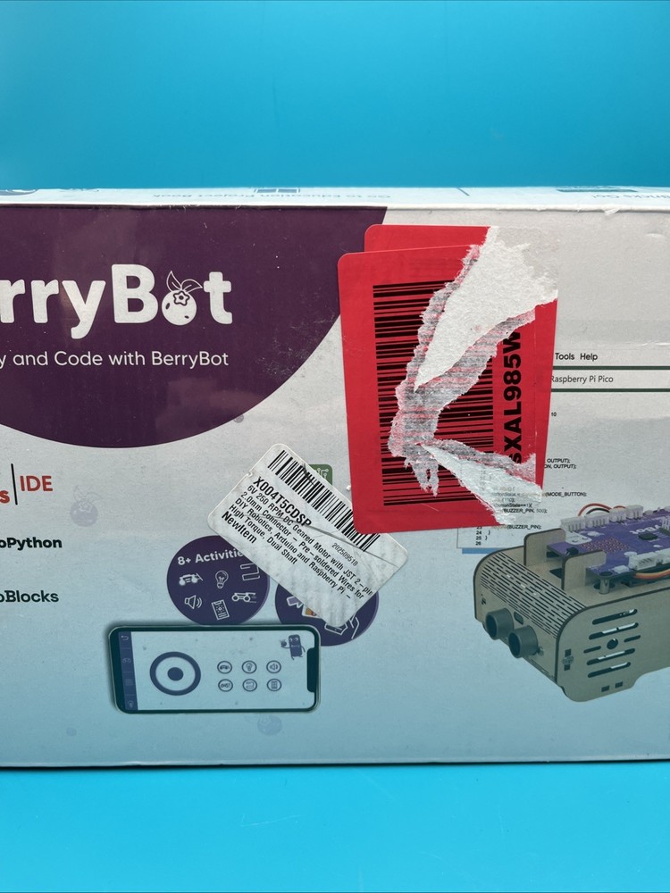 BerryBot Programmable Robot Powered By Raspberry Pi *DAMAGED BOX NEW*