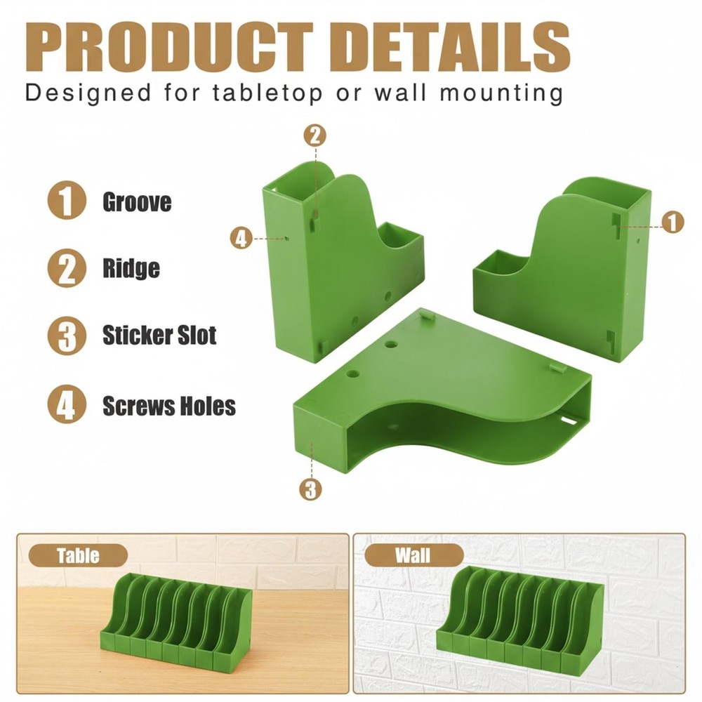 8 Pack Sandpaper Storage Organizer Boxes 5 Inch Sanding Discs Tool Storage Se...