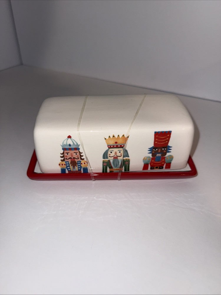 Kirkland Nutcracker butter dish 7”x3”
