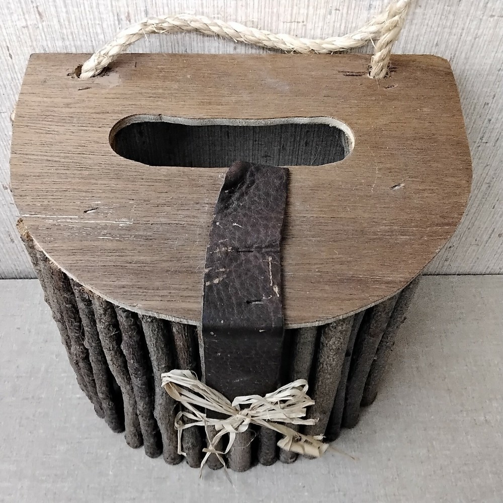 Vintage Style Fishing Basket Tissue Box