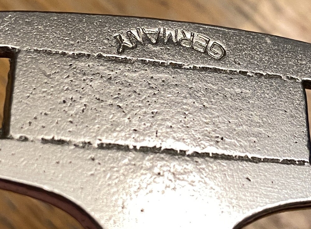 Vintage German Wind Up Clock Key Square Hole Silver Tone