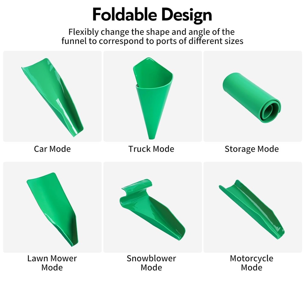 Reusable Flexible Oil Drain Funnel Form a Foldable Bendable Flex Funnel for Car