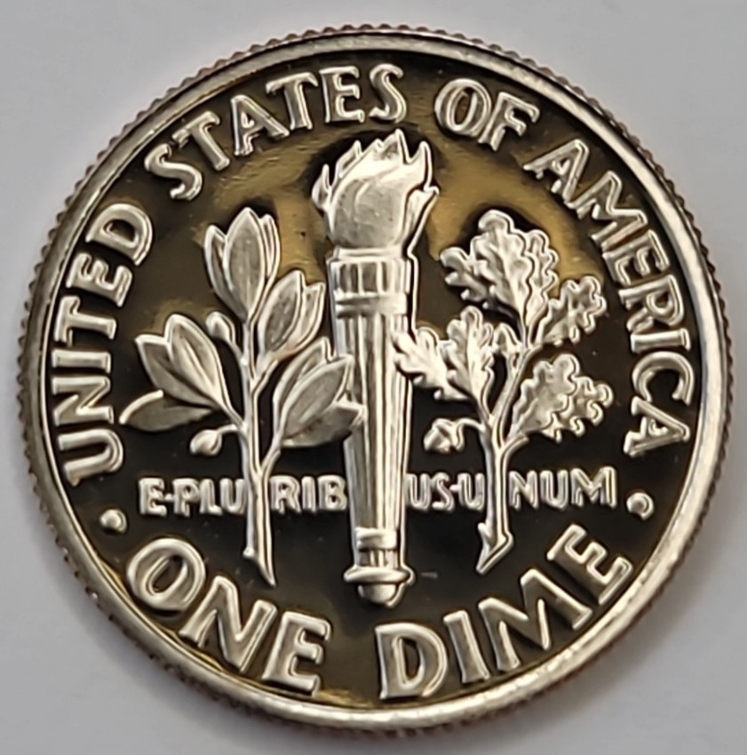 1990 S Gem Proof DCAM Roosevelt Dime CN-Clad
