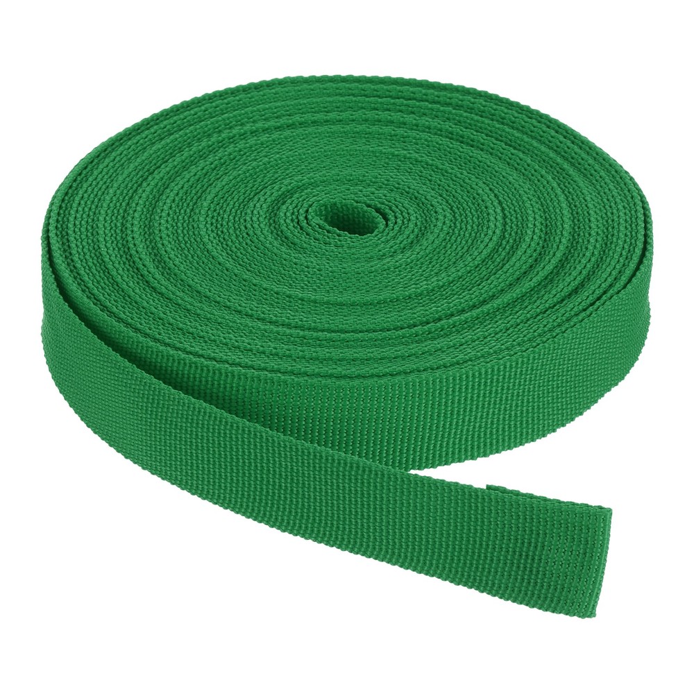 Nylon Webbing Strap 10 Yards 7/8" Polypropylene Lightweight Strap Green