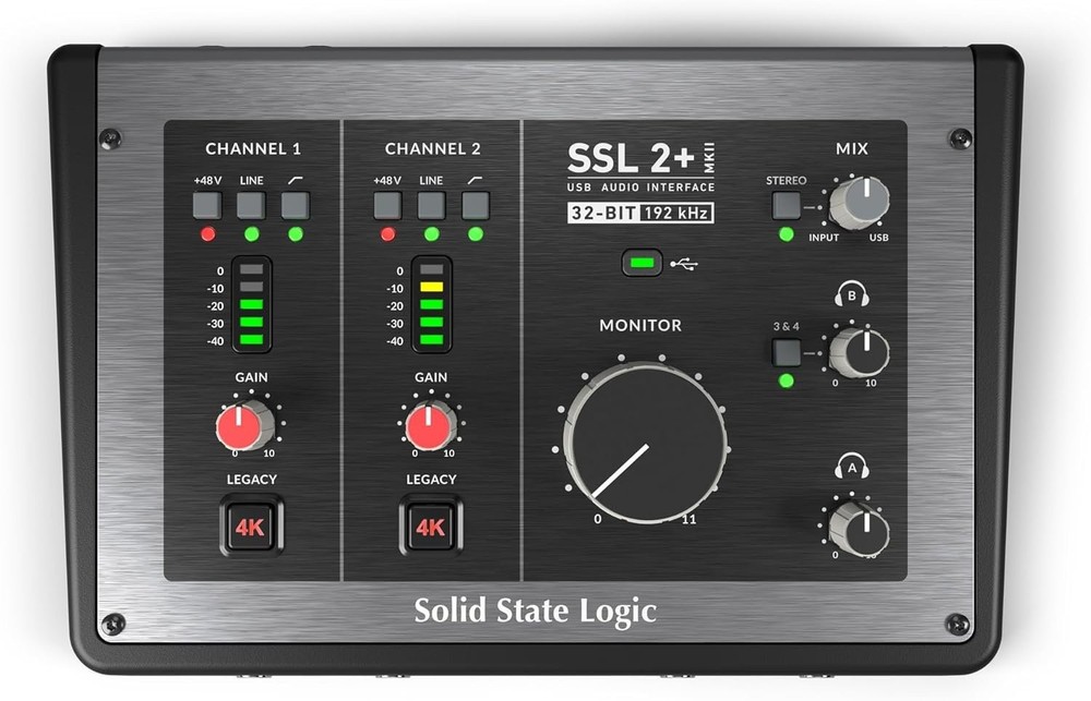 Solid State Logic SSL 2 Plus MKII USB Audio Interface with Dual Headphones,...