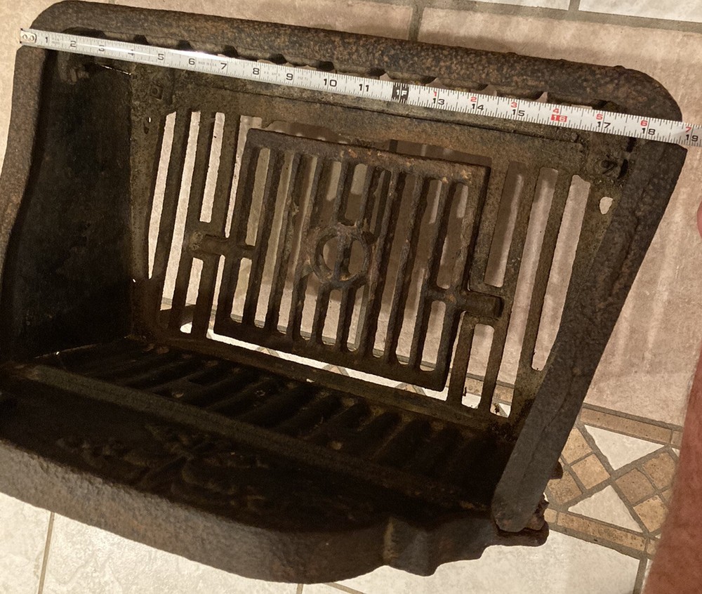 Victorian Cast Iron Coal Fireplace Basket Original
