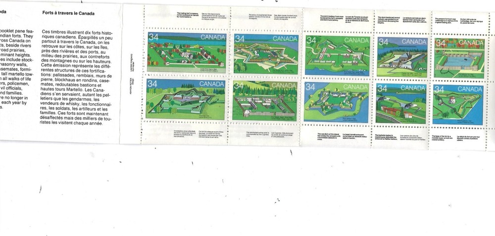 Canada 1985 Forts Booklet #BK87 MNH $16