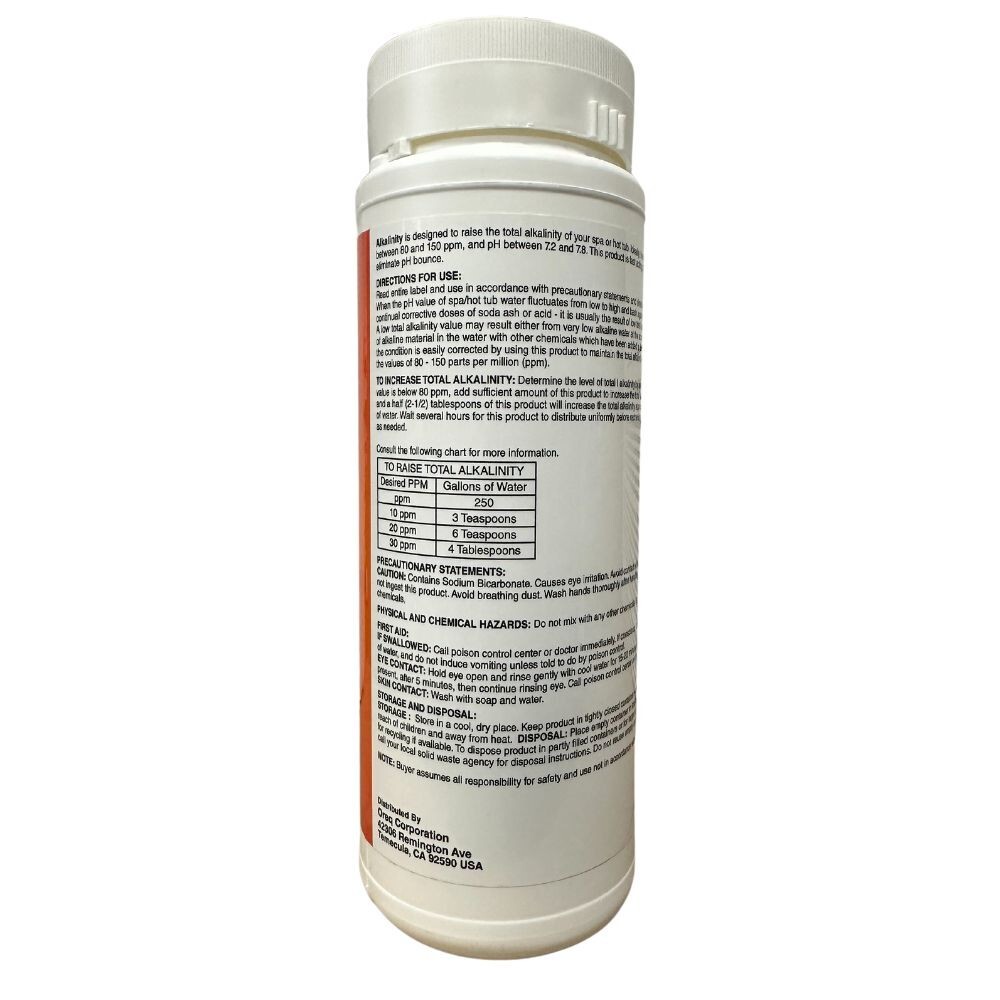 CSTA002 Clear Spa 104° Alkalinity 2lbs Oreq