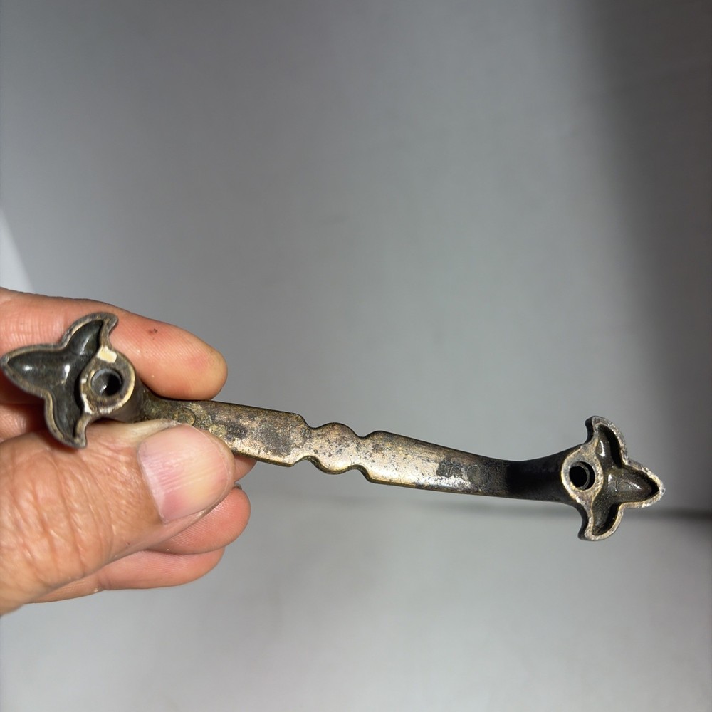 Antique Vintage Victorian Single Brass Drawer Pull Handle