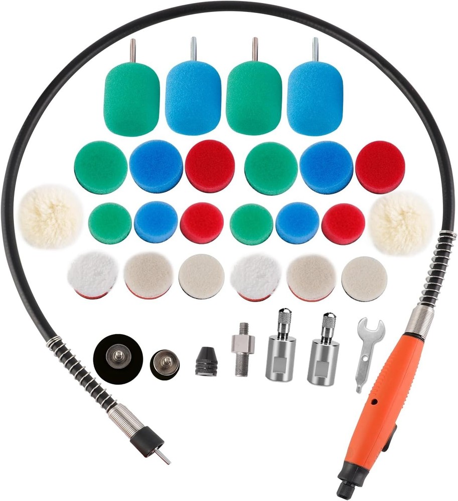 Mini Buffing Pads 30PCS Rotary Polisher Tool Detailing Kit