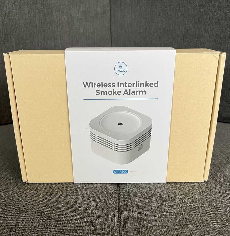 Aegislink Wireless Interlinked Smoke Alarm S-RF200 6 PACK
