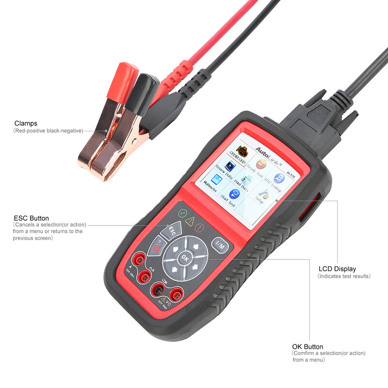 Autel AutoLink AL539B Electrical Battery Tester OBD2 Code Reader Diagnostic Tool