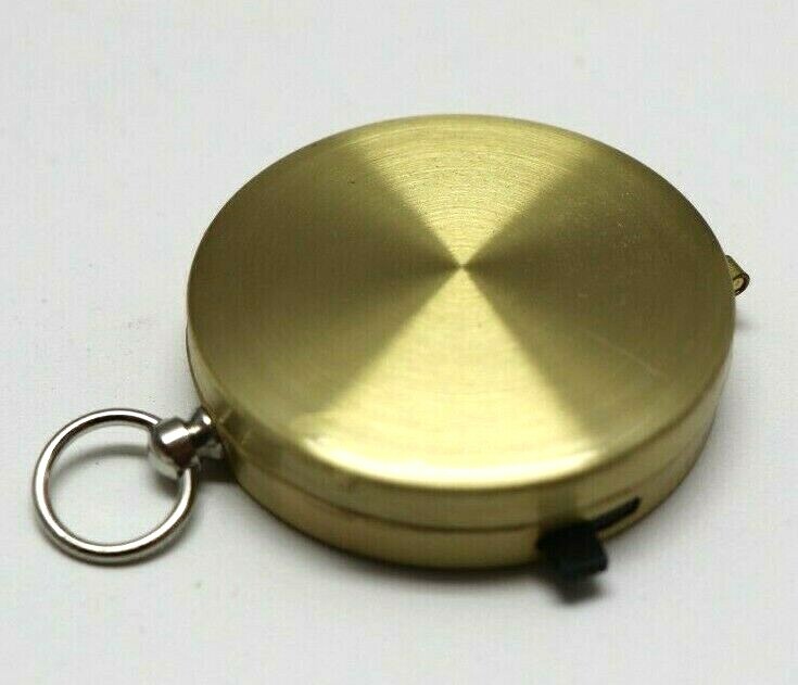 Brass folding Compass with lanyard loop each E9582