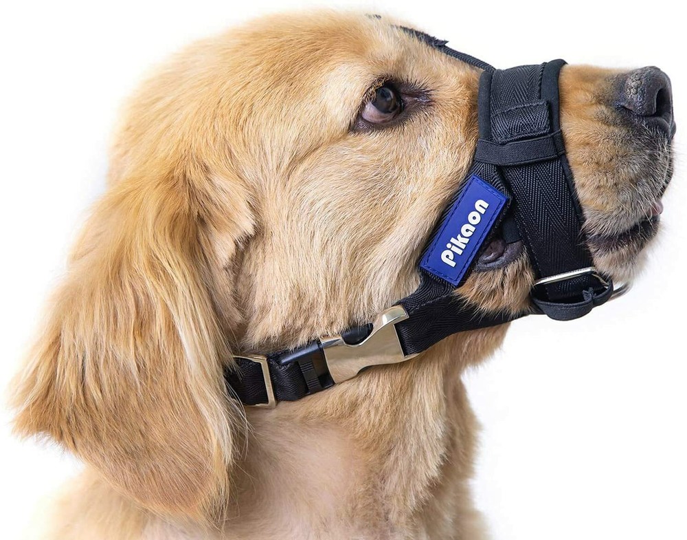 Dog Muzzle for Medium Large Dogs Soft Nylon Muzzle Adjustable Straps