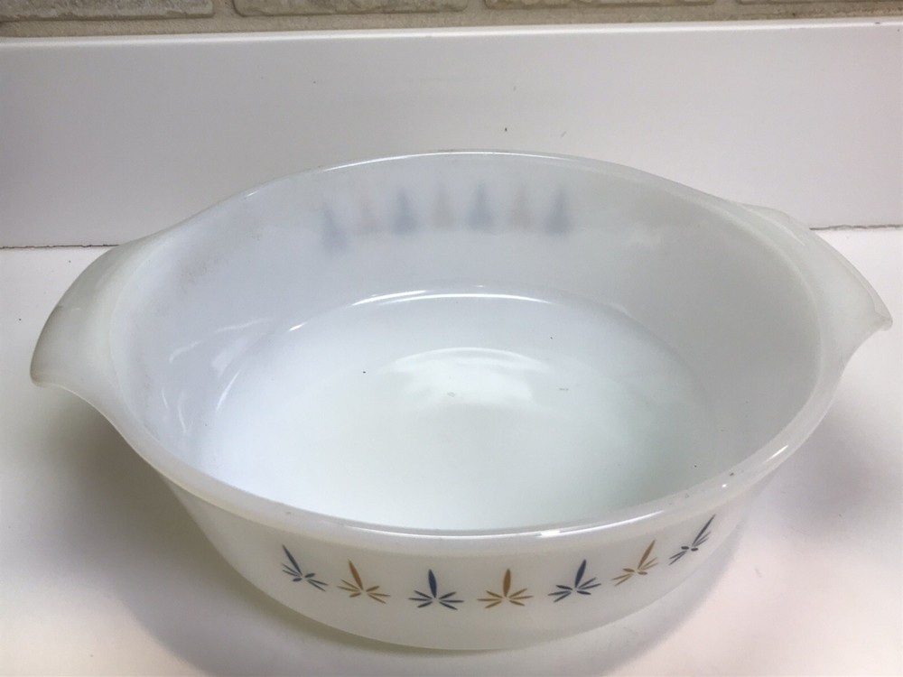 Fire King Candle Glow Round Casserole Dish