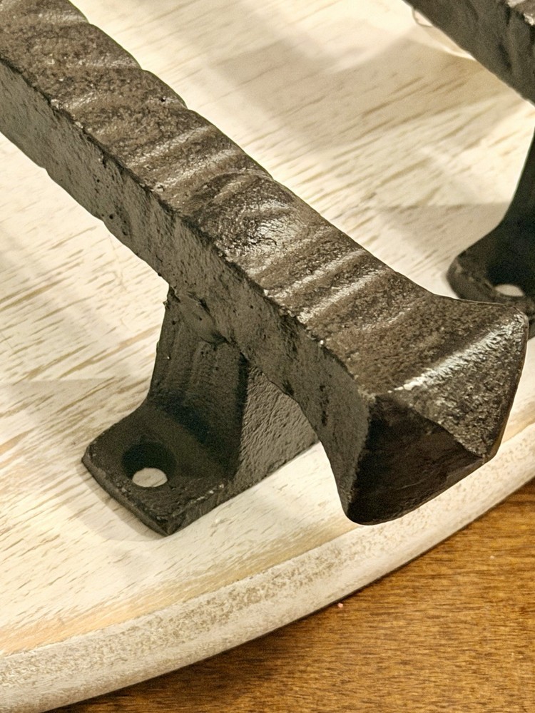 2 Large Cast Iron Rustic Foundry Style Barn Handle Gate Pull Shed Door Handle 9”