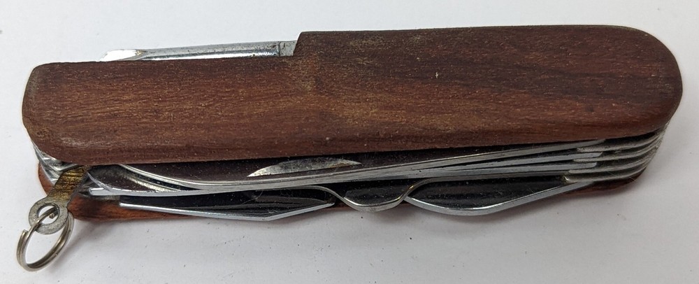 Wood Handle Stainless Steel Multi Purpose Tool – 11 Tools