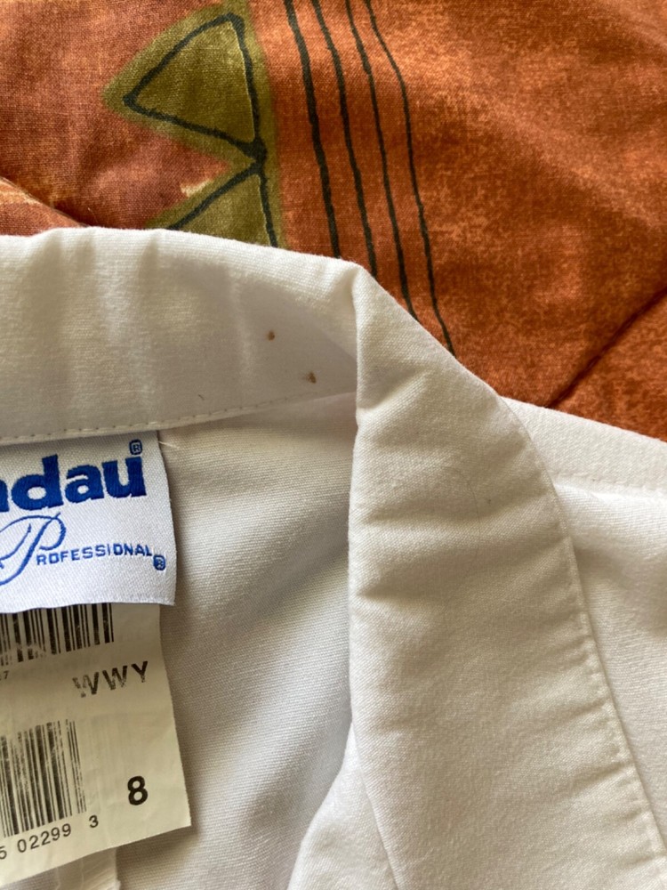 Landau white lab coat. size 8
