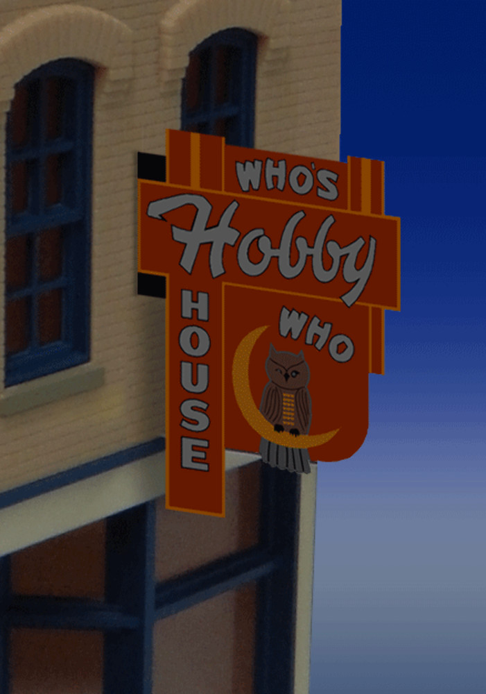 Miller Engineering 881401 HO/O Scale Large Who's Hobby Billboard