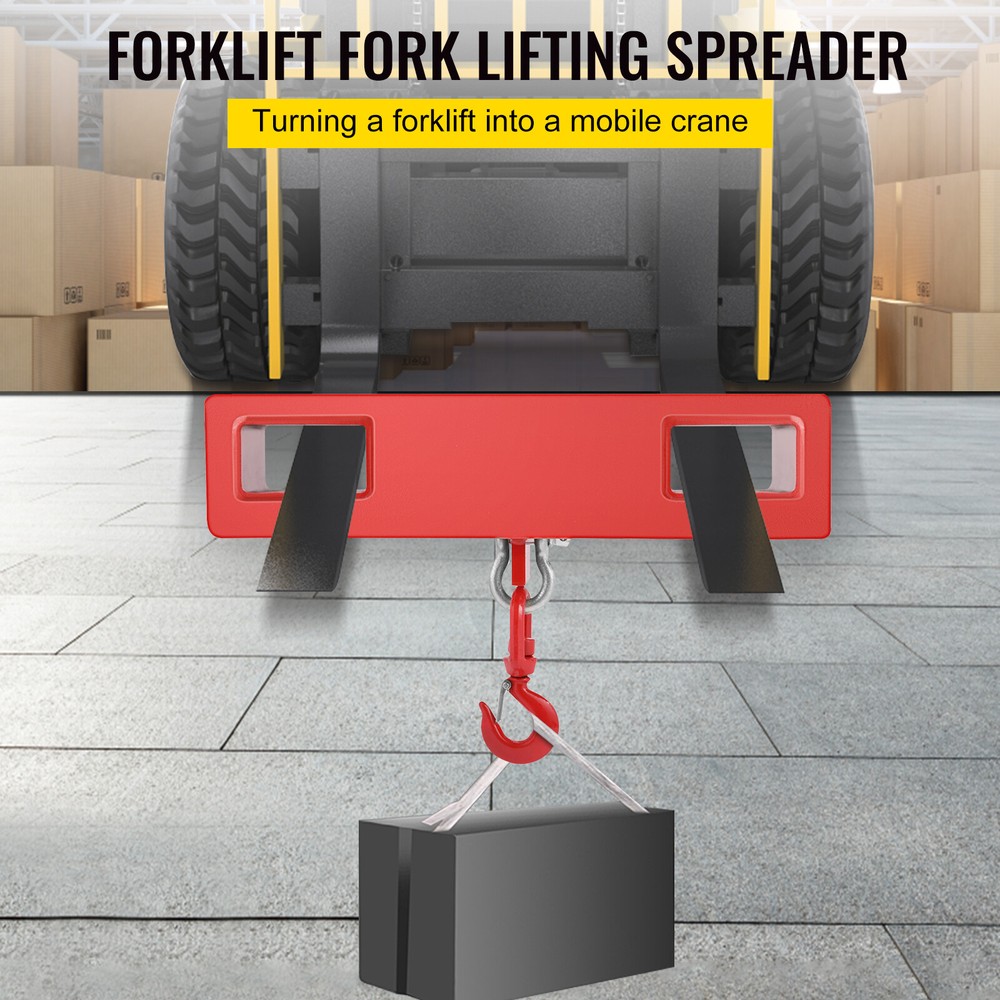 VEVOR Forklift Lifting Hook Lifting Hoist Crane Hook 4400 lbs Adjustable
