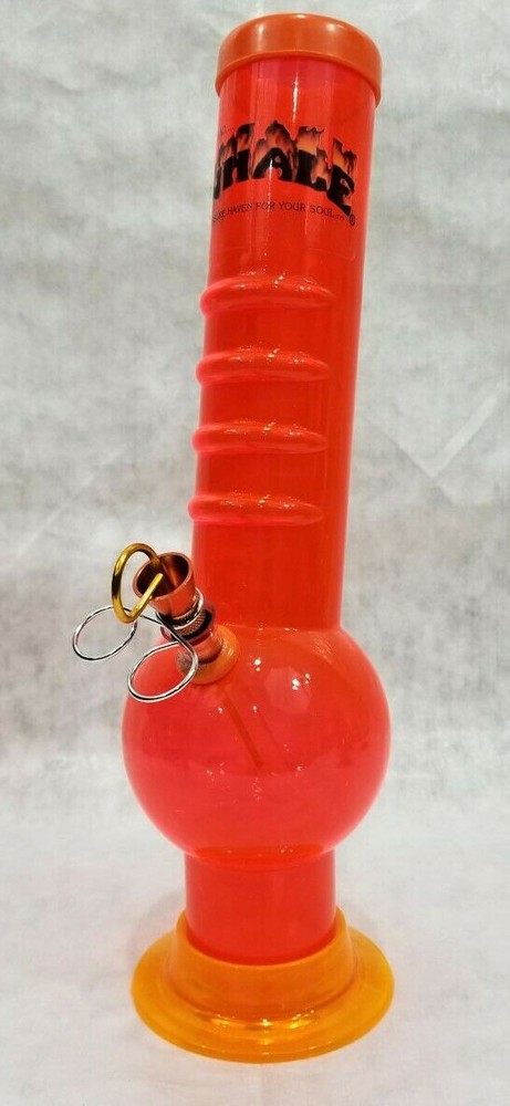 INHALE®️12" BUBBLE GRIP ACRYLIC HOOKAH PIPE PULL STEM MADE IN THE USA