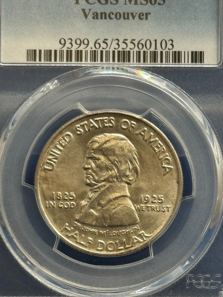 1925 Vancouver Half Dollar Commemorative Half Dollar PCGS MS65