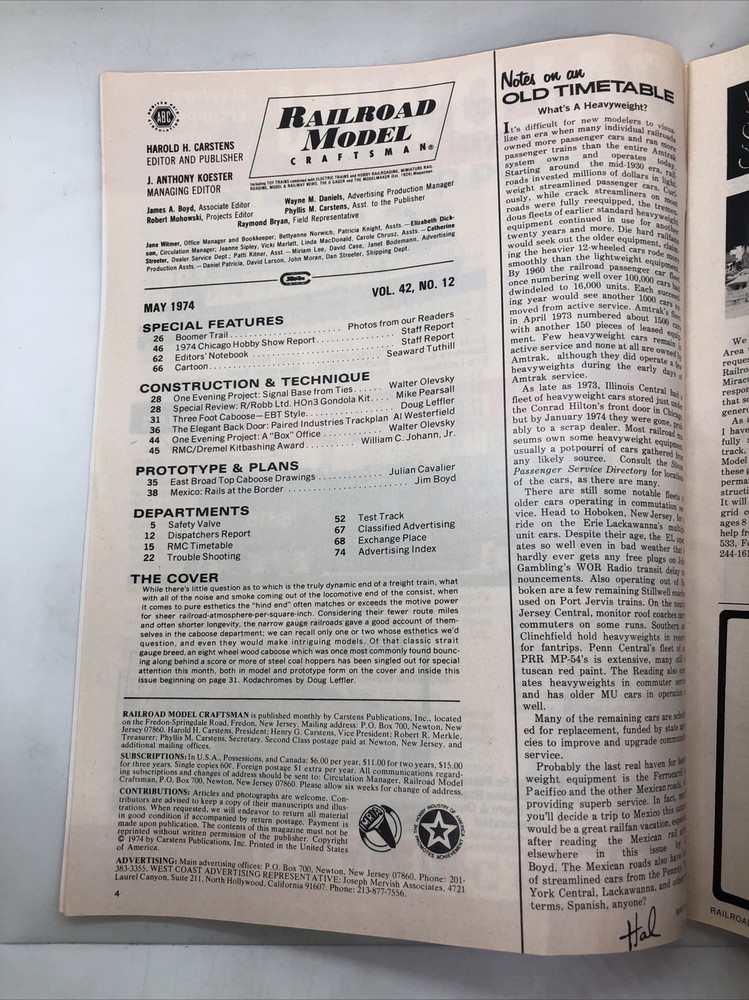 RAILROAD MODEL CRAFTSMAN Magazine • May 1974