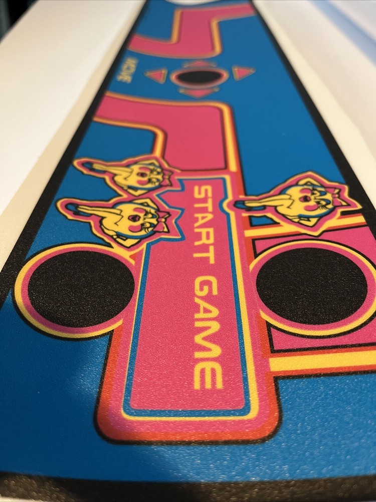 1981 MS PAC MAN CPO Arcade Control Panel Overlay Upright Game