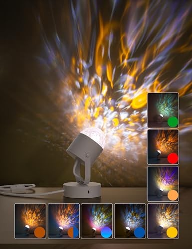 Modern Ocean Wave Table Lamp with Water Ripple Light - Modern Design