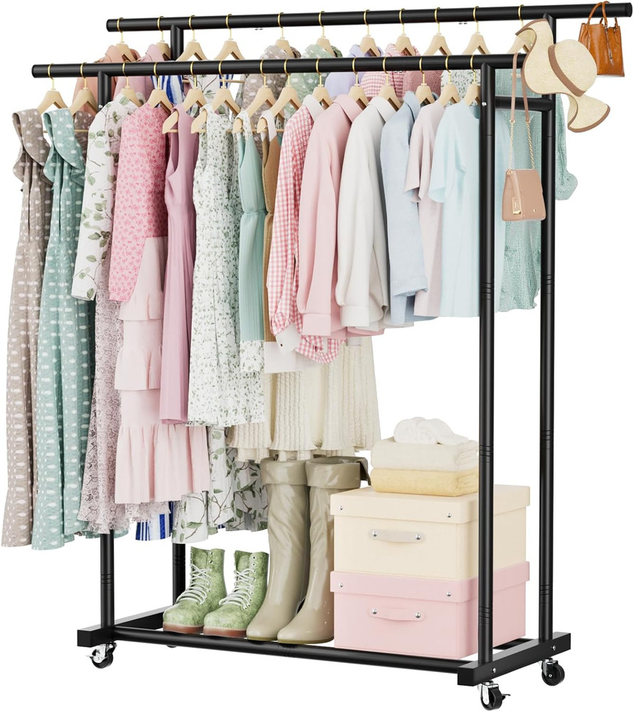 Double Rods Clothes Rack