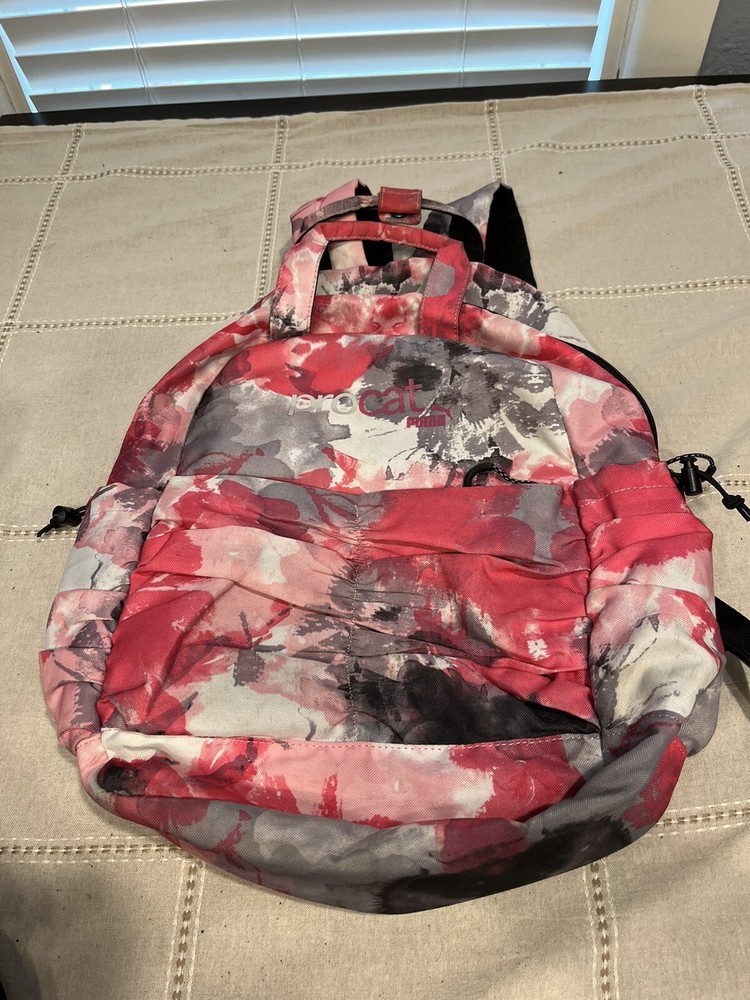 Puma Procat backpack Pink tie dye Laptop sleeve Inside