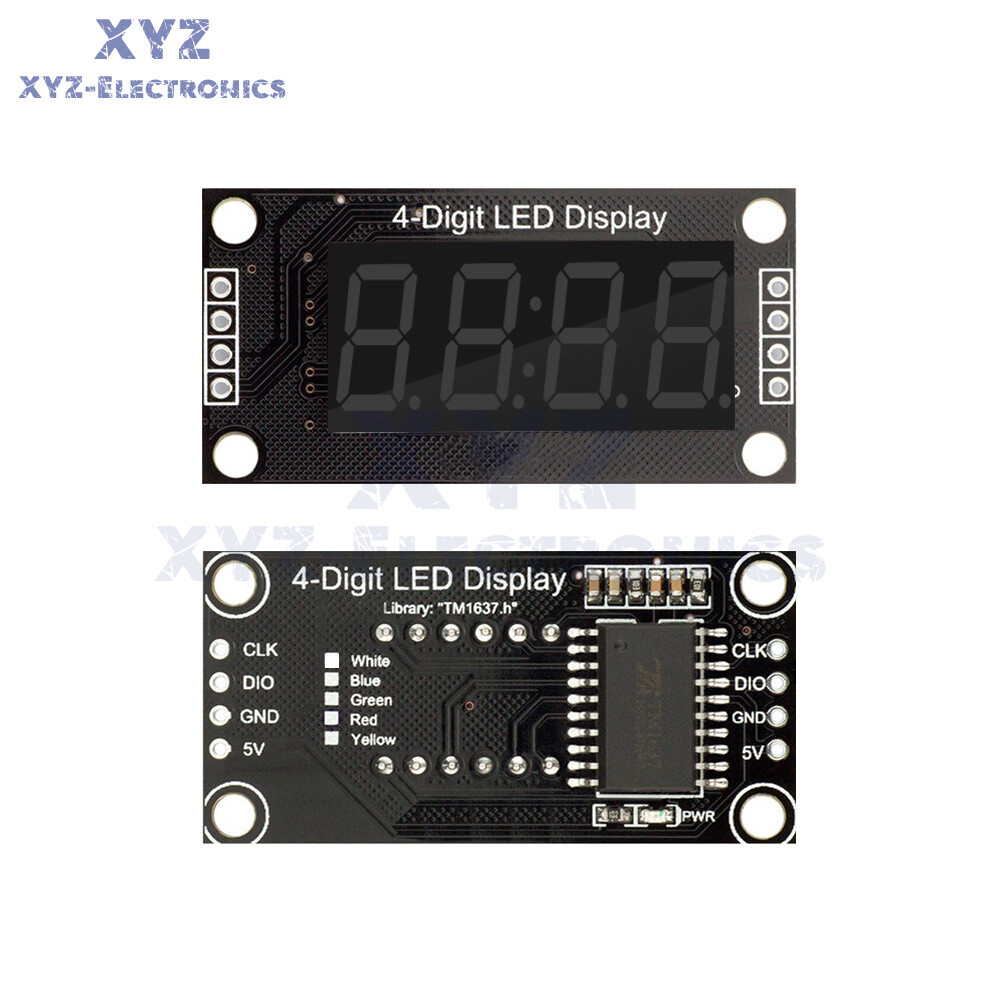 TM1637 0.36" inch 7-Segment 4-Digit LED Display Clock LED Tube Module