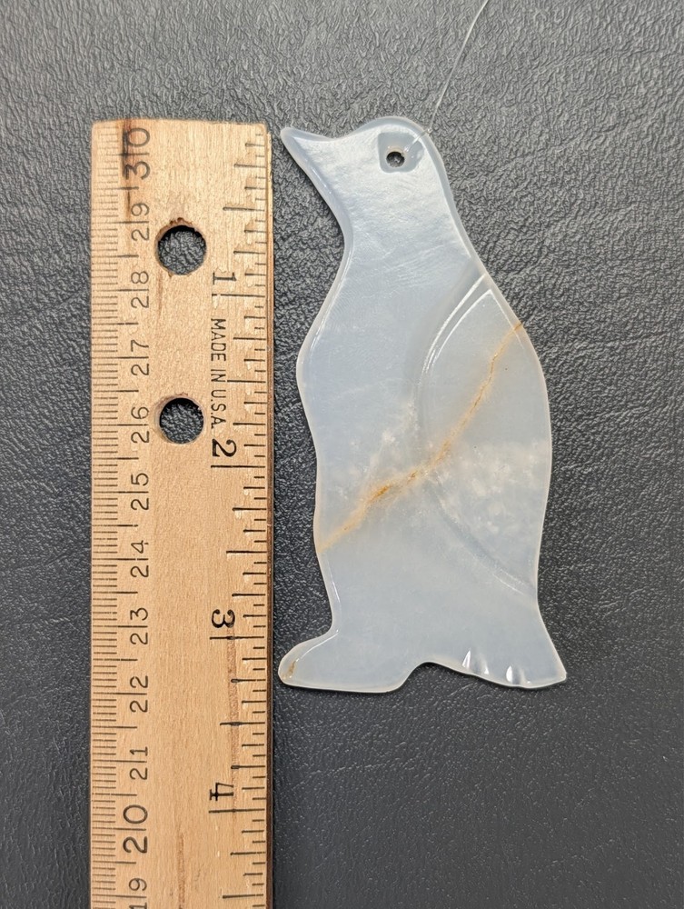 White Onyx Penguin Wind Chime