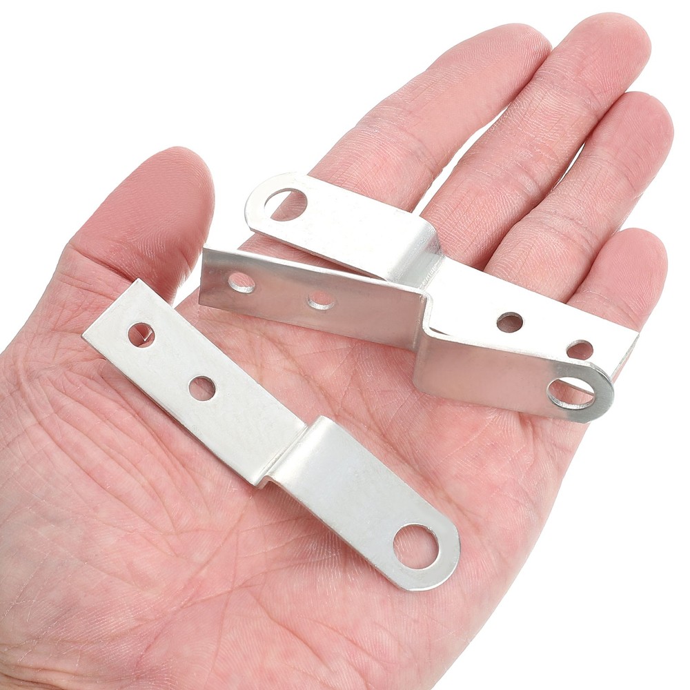 10pcs Z Shaped Angle Bracket, 0.4 Inch Silver Frame Bracket