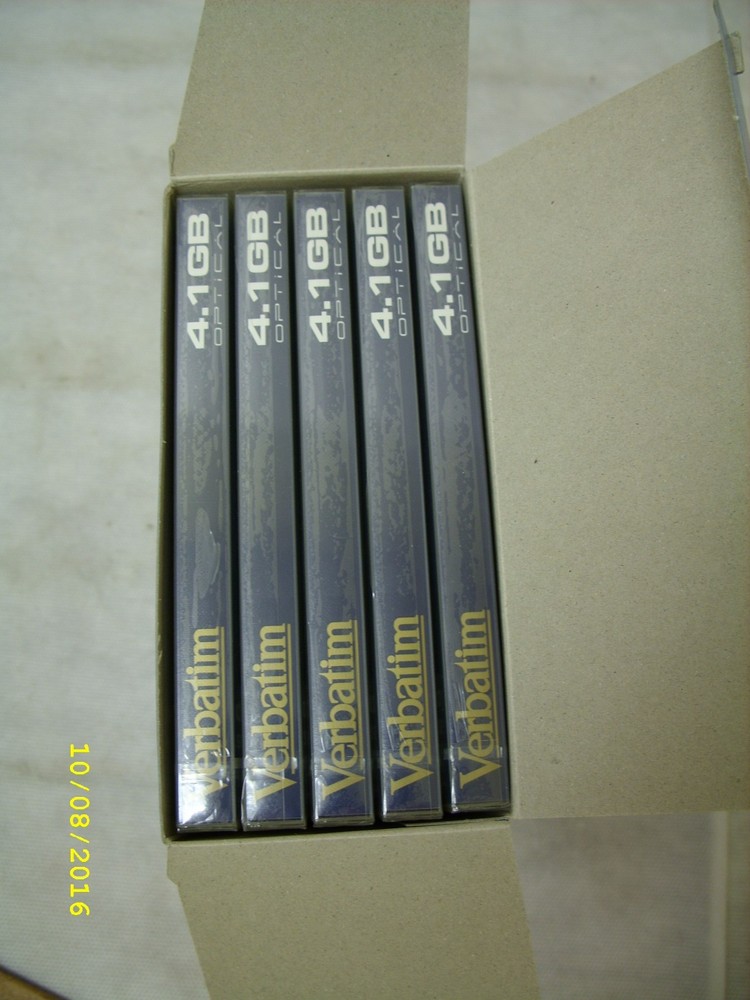 Verbatim Rewritable Optical Disk - # 92841 - 4.1GB - 5.25" - 512 Bytes - 5 PACK