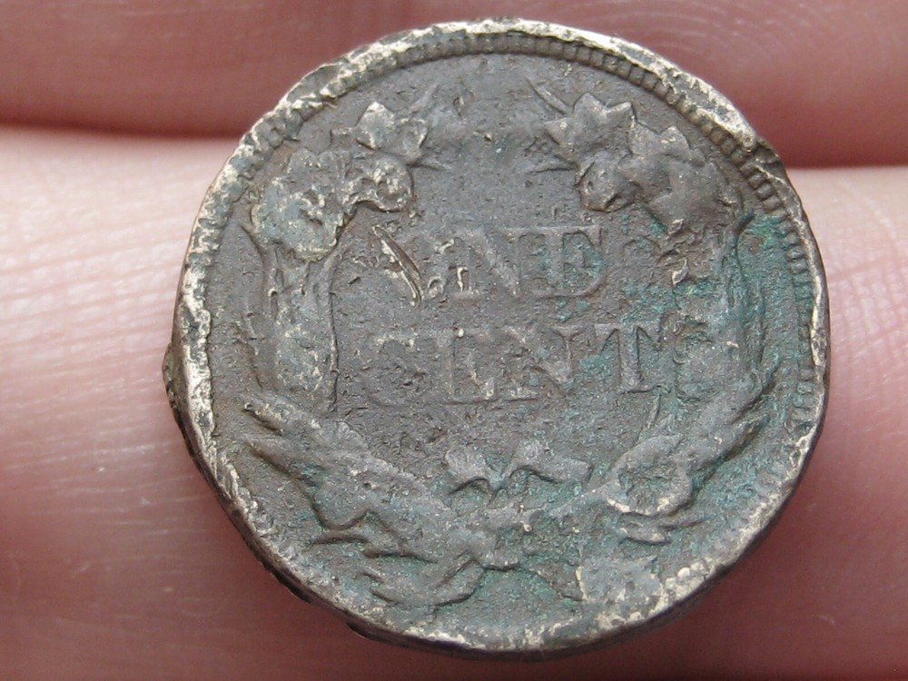 1857 Flying Eagle Penny Cent, VG Details