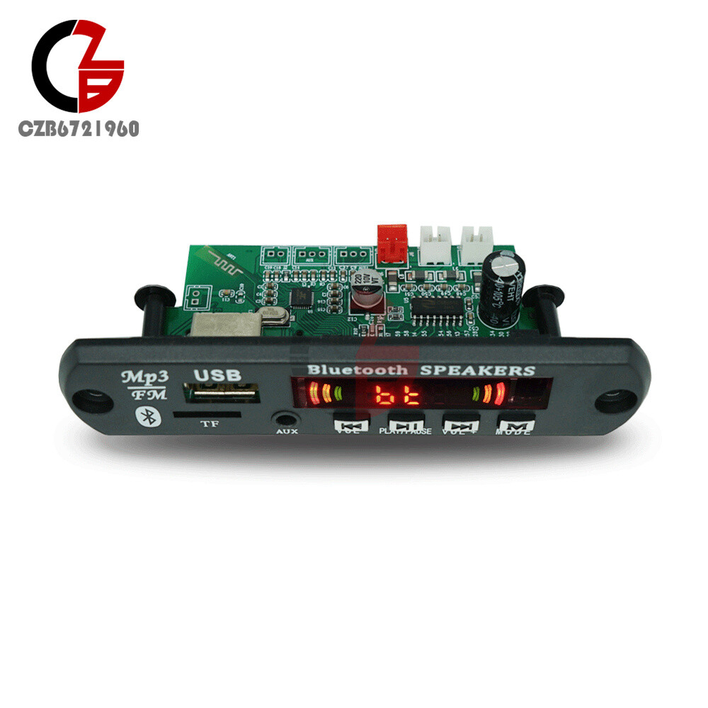 Wireless Bluetooth 12V MP3 WMA Decoder Board Audio Module USB TF Radio Car FM