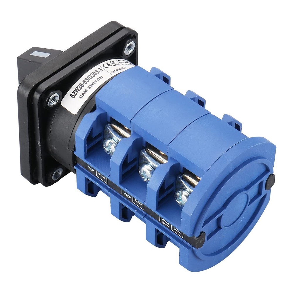 Rotary Changeover Switch 660V 63A 3-Pole 3-Position Industrial Control