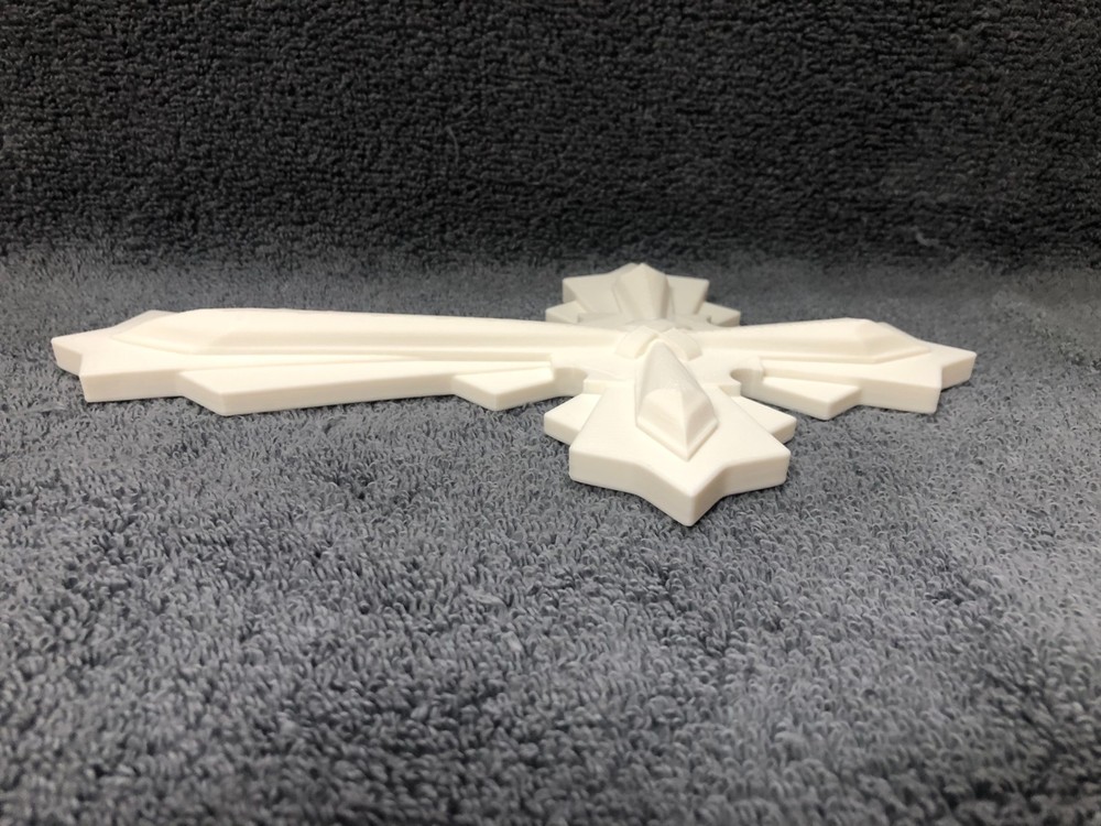 3d Printed Religious Cross White (with mounting hardware)