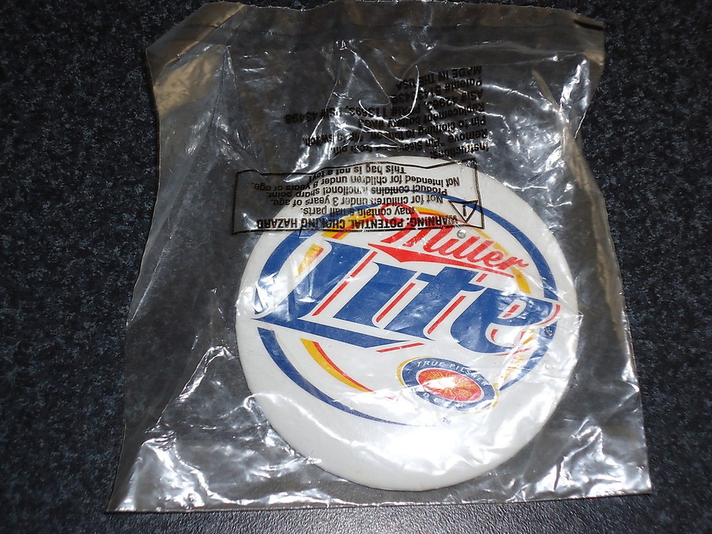 Miller Lite Vintage Blinking Light Button "NIP" " NOS "