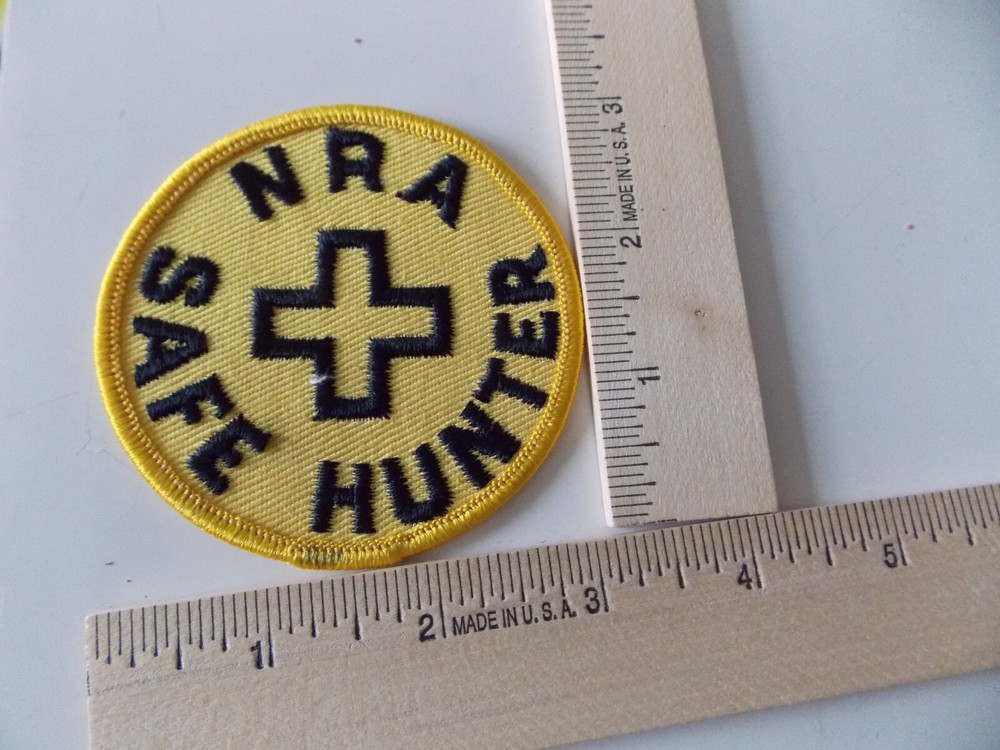 NRA Safe Hunter Embroidered Patch Sew-On 3" diameter