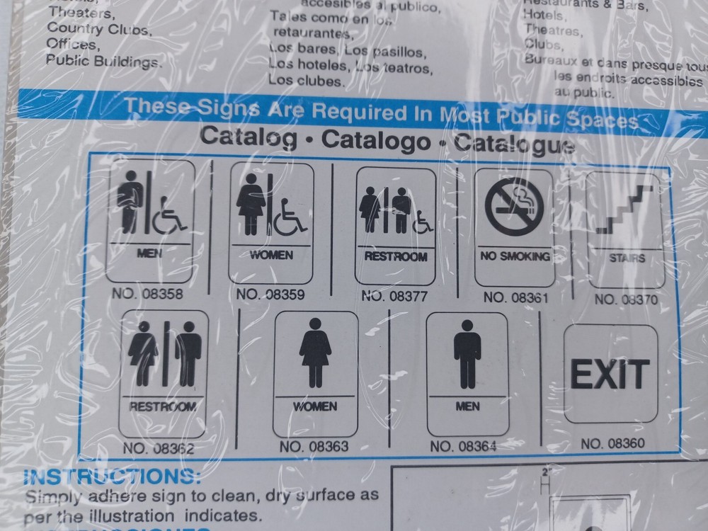 Exit Sign ADA Compliance Braille New