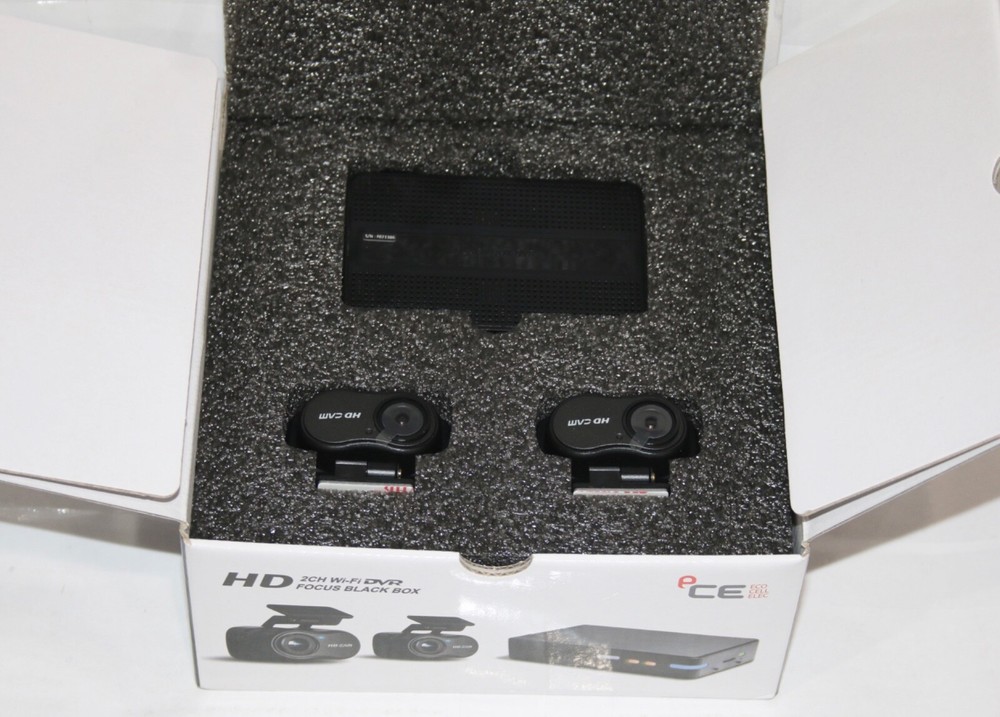 eCell e-Focus 2CH Night Vision Dash Cam w/Separate Main Device & Smartphone Link