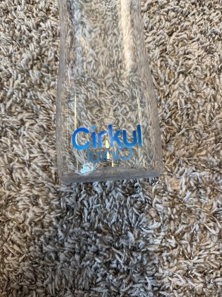 Cirkul Clear Water Bottle with Blue Cap - Reusable Drinkware