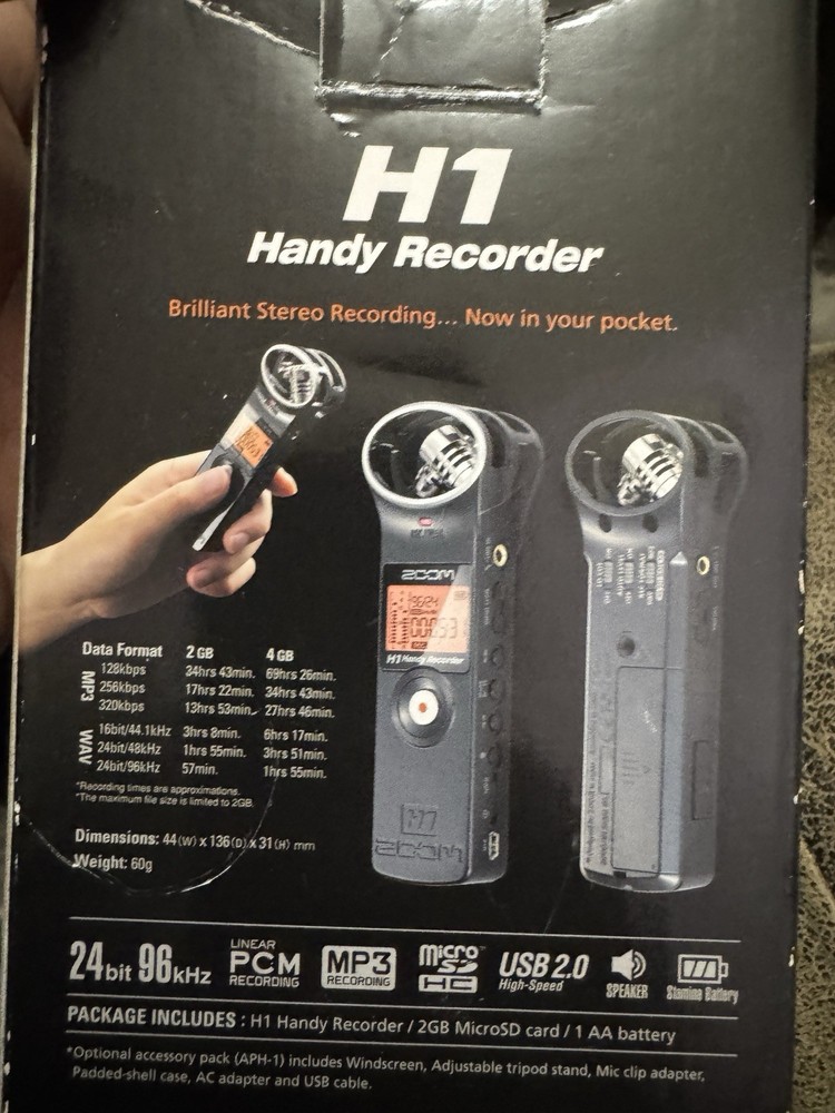 Zoom H1 Handy Portable Digital Recorder