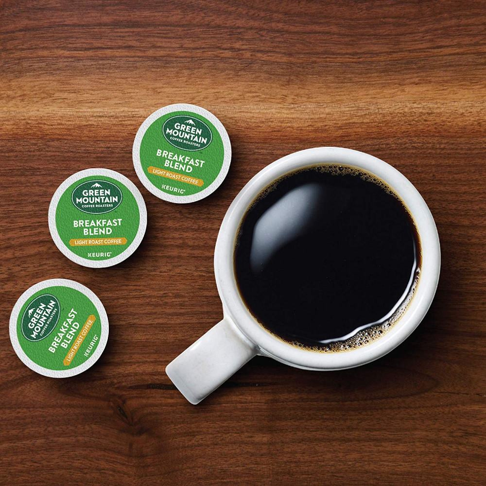 Green Mountain Coffee Roasters Breakfast Blend, Single Serve K-Cup , Light Roast