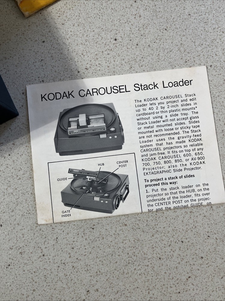 Kodak Carousel Stack Loader #B40 With Box & Manual